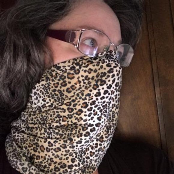 Leopard print Neck Gaiter DuRag w/built-in elastic main image 4